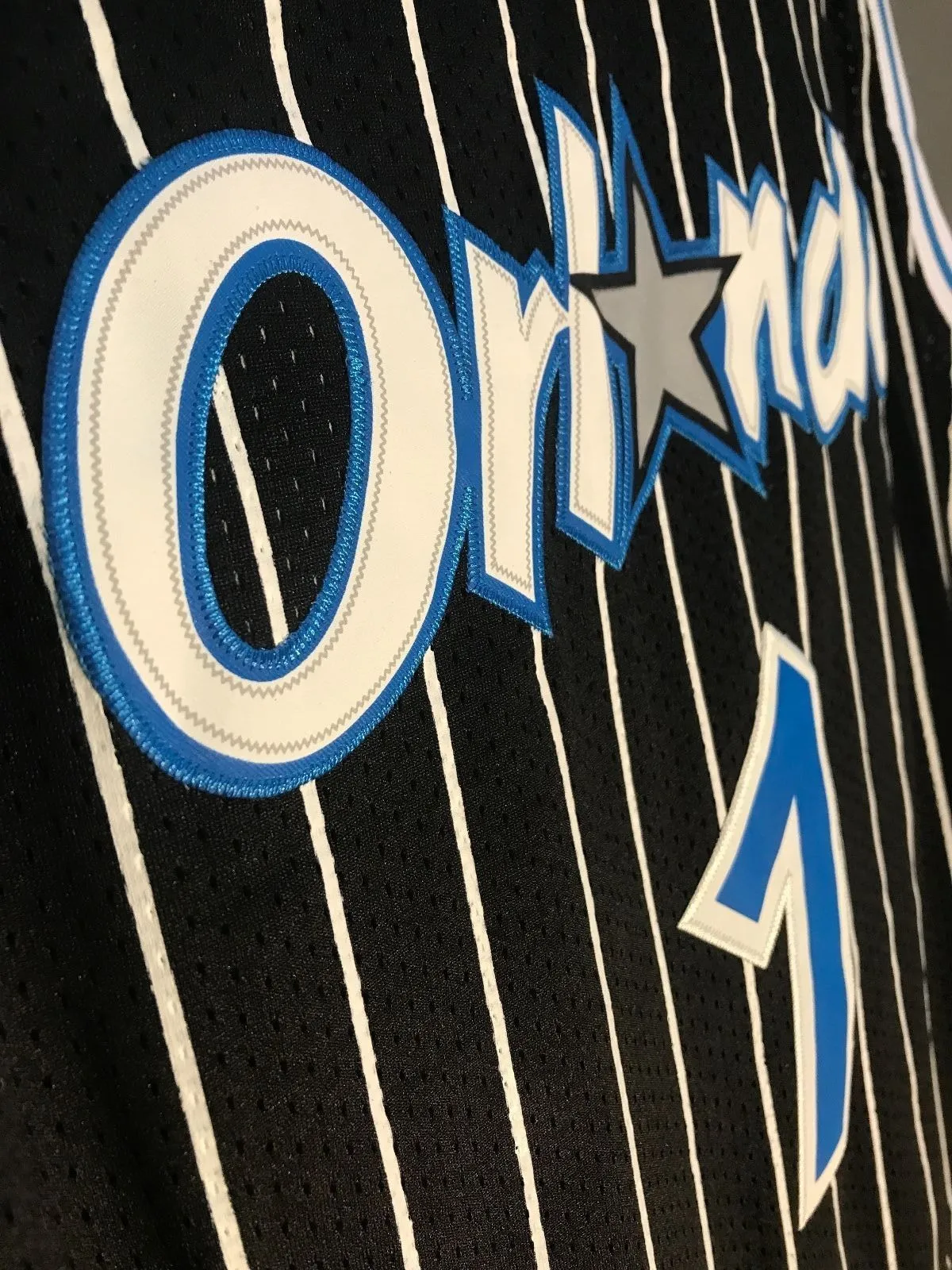 Men 1 Penny Hardaway Jersey Black Orlando Magic Throwback Swingman